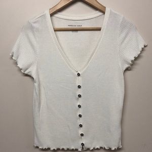 American Eagle white short sleeve shirt